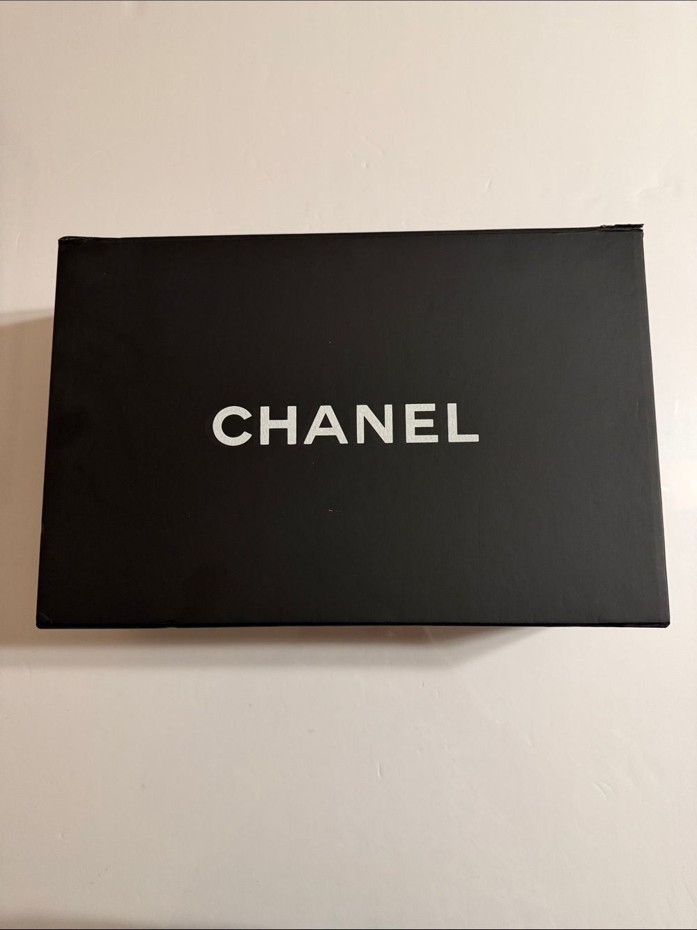 CHANEL Black and White Logo Gift Box with Magnetic Lid